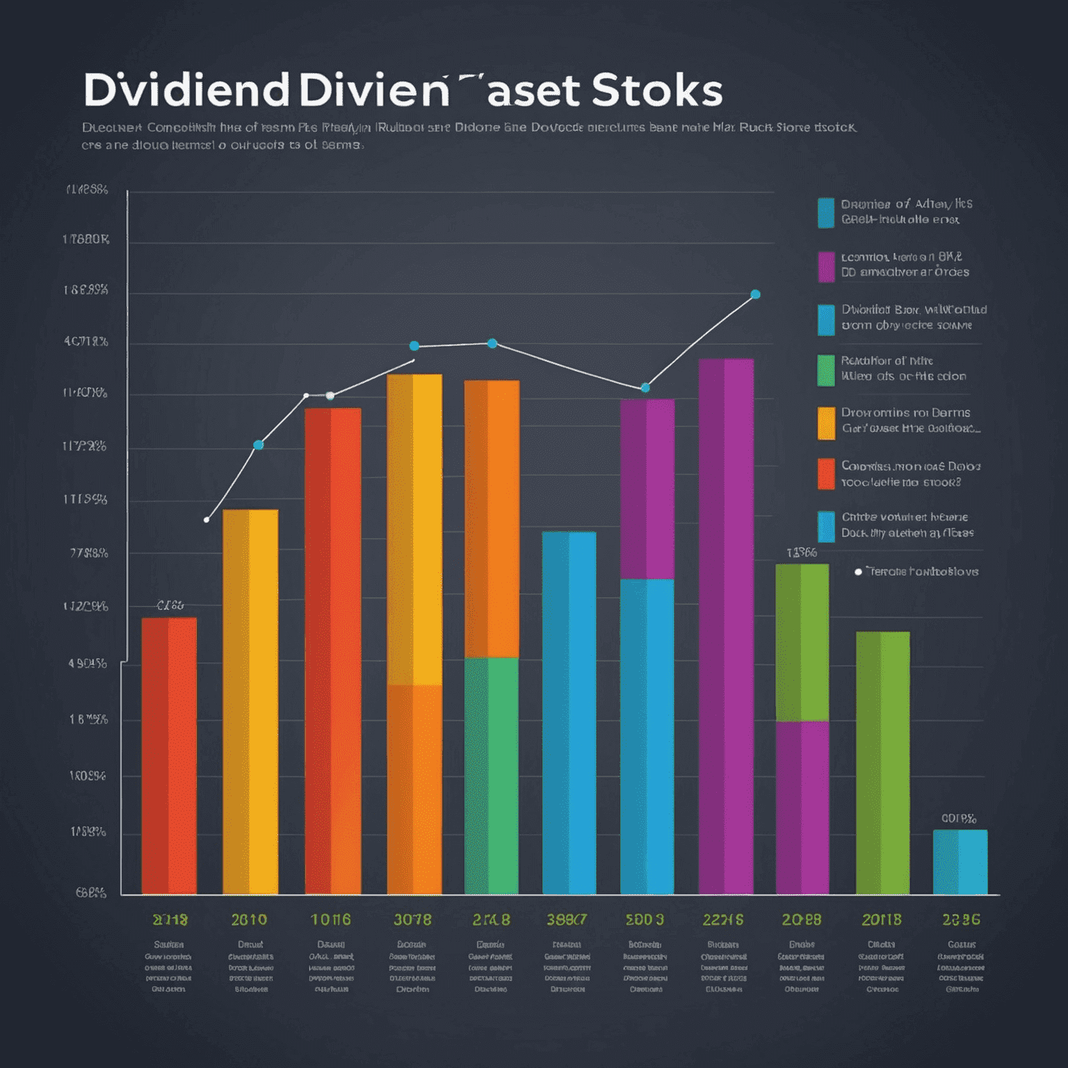 Сравнительная диаграмма, показывающая доходность дивидендных акций и других классов активов. Столбчатая диаграмма с яркими цветами, демонстрирующая преимущества дивидендных акций в долгосрочной перспективе.